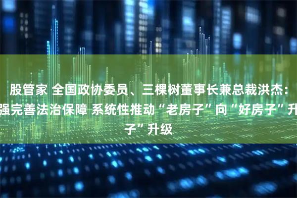 股管家 全国政协委员、三棵树董事长兼总裁洪杰：加强完善法治保障 系统性推动“老房子”向“好房子”升级