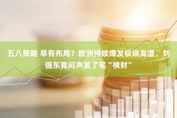 五八策略 早有布局？欧洲持续爆发极端高温，刘强东竟闷声发了笔“横财”