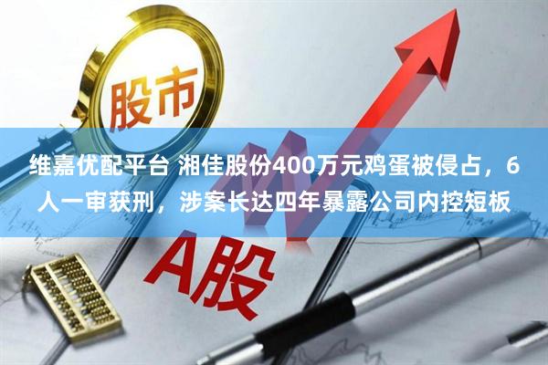 维嘉优配平台 湘佳股份400万元鸡蛋被侵占，6人一审获刑，涉案长达四年暴露公司内控短板